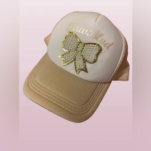 Coquette Pearl Bow Trucker Hat 🎀 By PawBlvd